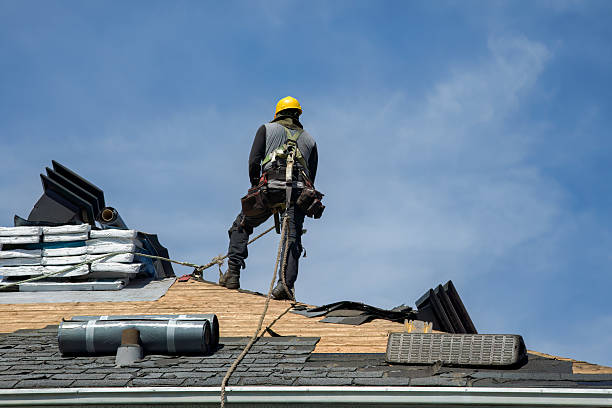 Professional Roofing technician working in North Falmouth, MA